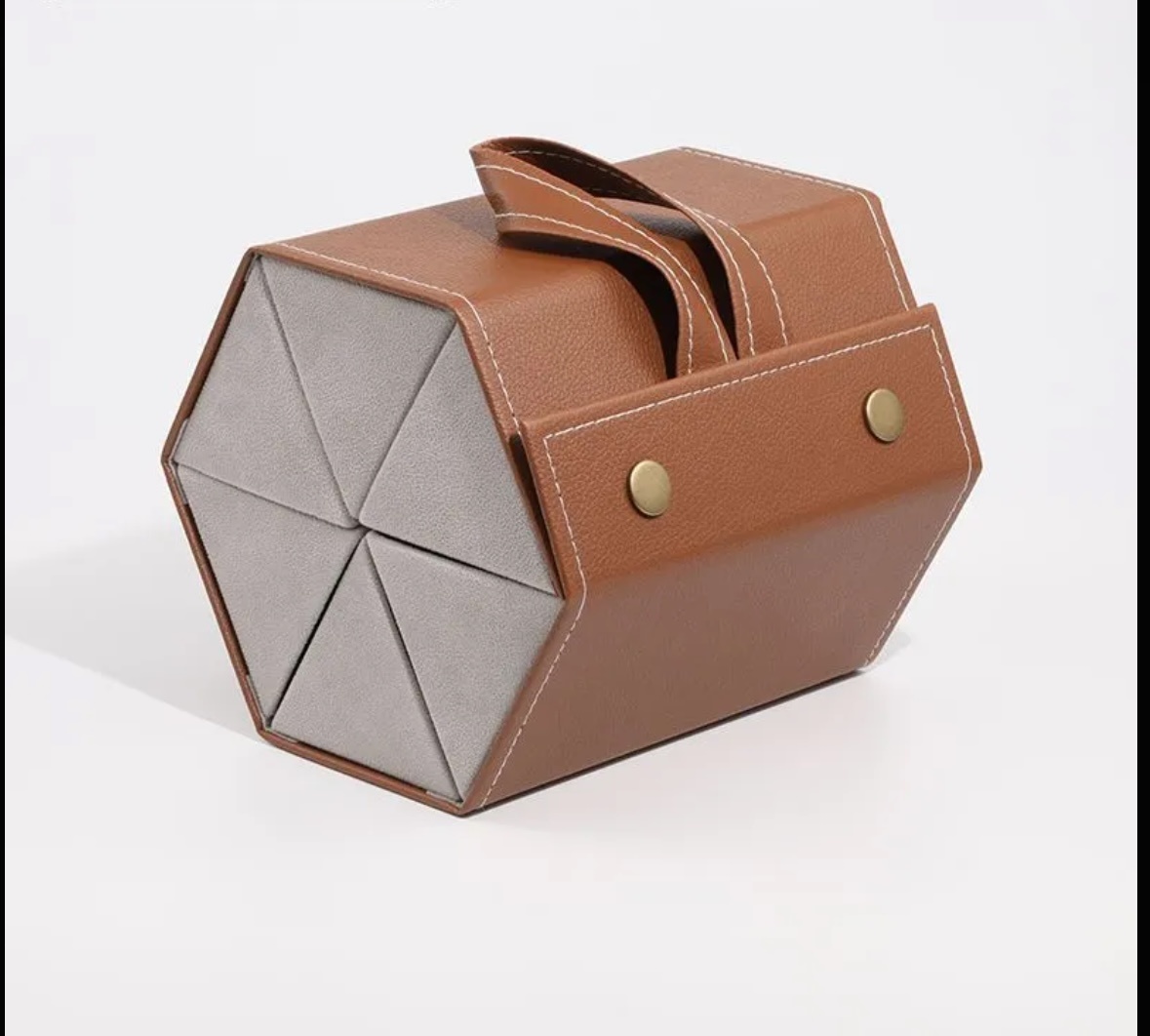 Жесткий футляр 110 Industries натуральная кожа, искусственная кожа, 16.5 x 14.2 см коричневый