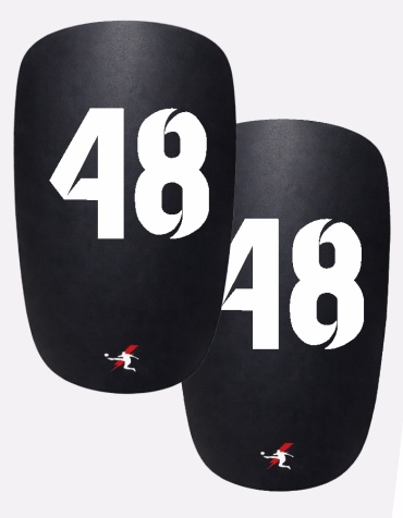 Customkit MINI щитки футбольные черный с номером 48
