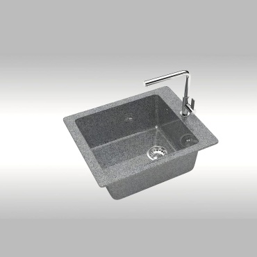 Кухонная мойка Marrbaxx Линди L8/G35 42.5х50х19.5 см, искусственный мрамор, тон серый