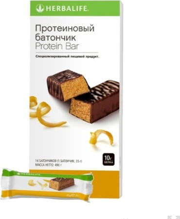 Протеин Herbalife Nutrition Протеиновый батончик лимон 490 г 14