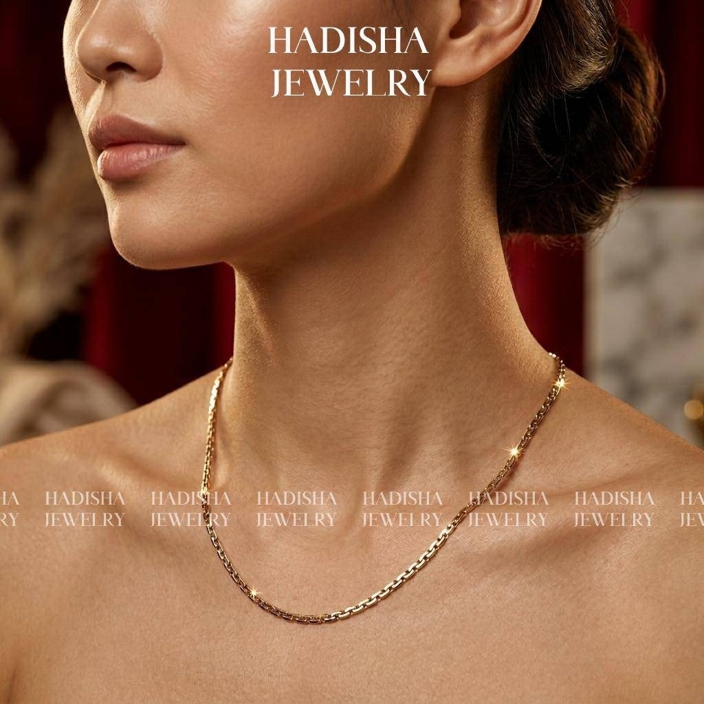Hadisha Jewelry 987654 длина 55 см, вес 10.69 г золото, плетение якорное