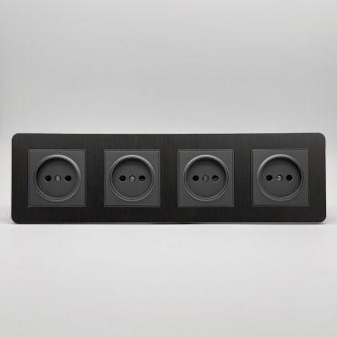 Розетка Империя света Aluminum MMC-4012, серый