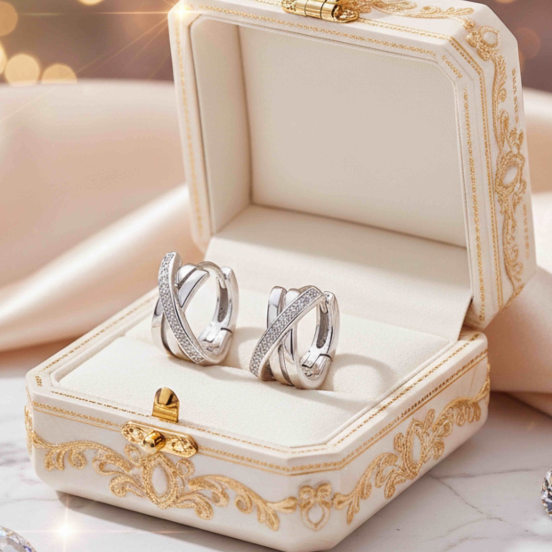 Серьги Emeli lux 358R вес 1.5 г серебро, без вставок