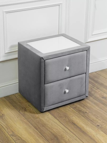 Тумба Deria mebel, 45x48x37 см, белый, серый