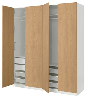 Модуль для гардероба IKEA PAX/STORKLINTA, 200x236х66 см, белый