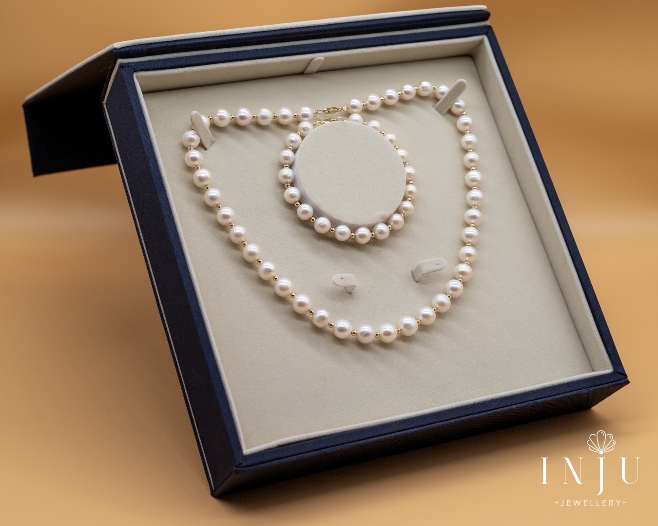 INJU Jewellery длина 55 см сталь, жемчуг