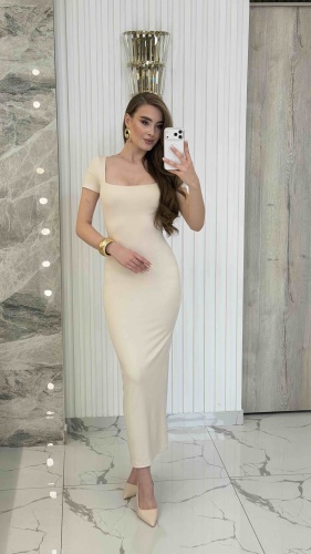 Повседневное платье Anro Fashion бежевый