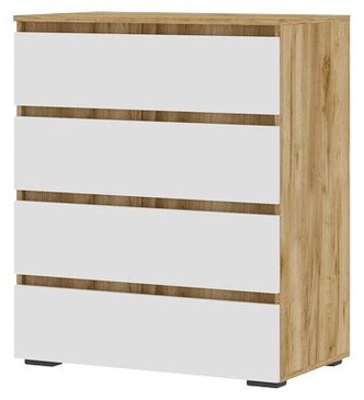 Комод Мебель в Дом Хелен, 80.2x46x95.8 см, белый, коричневый