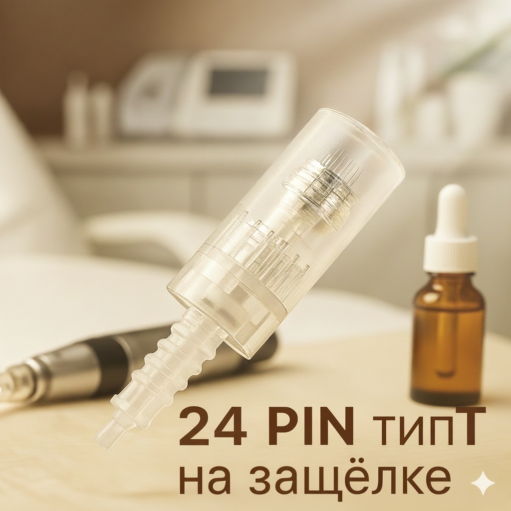 Risen Beauty насадка-картридж для дермапен 24 PIN тип T на защёлке