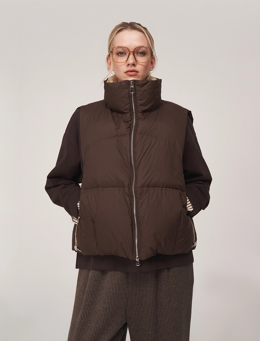 Жилет HassFashion коричневый
