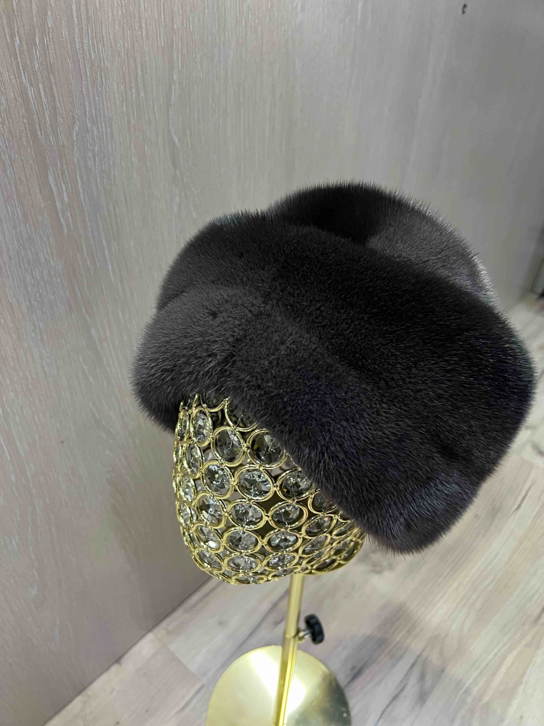 Шапка SemiFur размер 57, 58, 59, 60, шоколадный