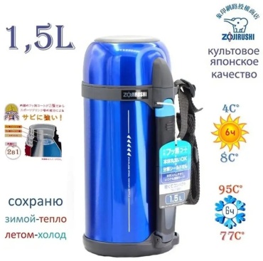 Термос фляга Zojirushi 55077214 1.5 л синий
