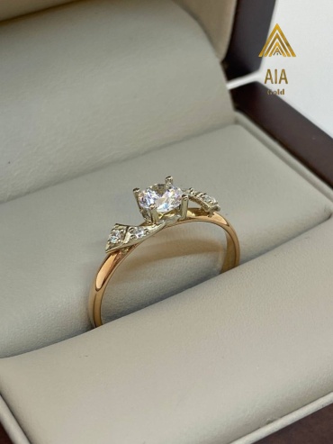 AIA GOLD AS-990 размер 17.5 вес 0.9 г золото, фианит