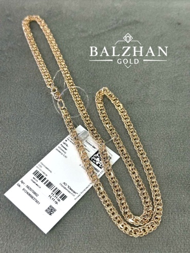 585 ЗОЛОТОЙ BALZHAN GOLD-1947 длина 55 см, вес 12.17 г золото, плетение бисмарк