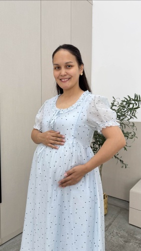 Повседневное платье, для беременных SuperMama голубой