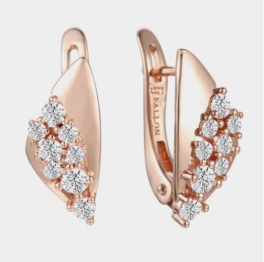 Серьги iStyle бижутерный сплав, цирконий