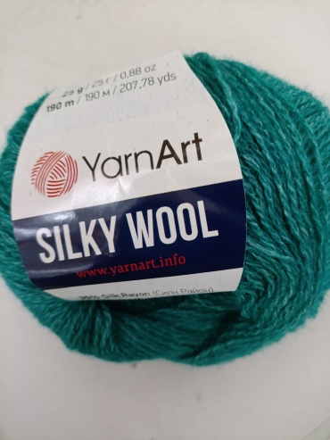 Silky Wool YarnArt 339 Петроль 190 м 25 г
