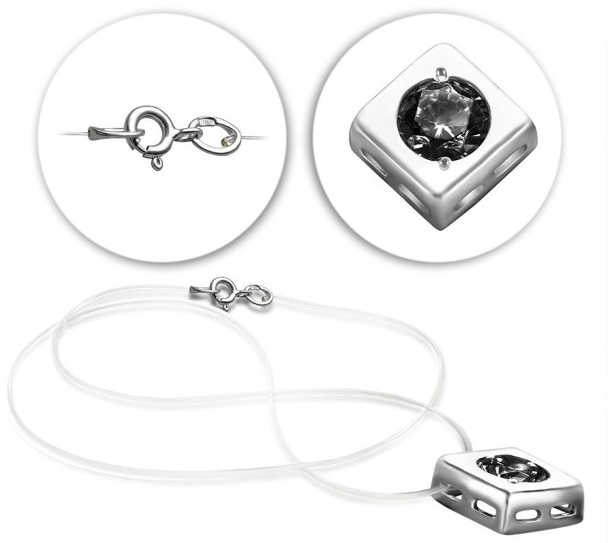 Леска Lucente Silver NEC-LU-925-06289-40 длина 40 см вес 0.592 г серебро, фианит