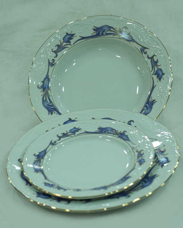 Набор тарелок Epiag Lofida Porcelain Tulip 19 см, 22.5 см, 25 см, 18 шт, фарфор