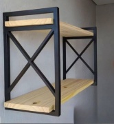 Полка Wr-38182, 60х24x44 см, черный, бежевый