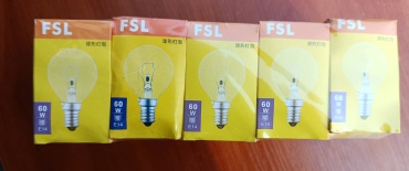 Лампочка 60W E14, накаливания, теплый белый