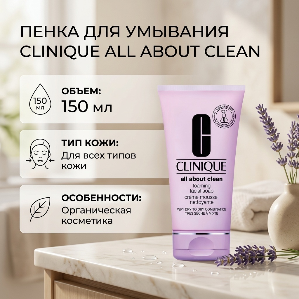 Clinique All About Clean пенка 150 мл
