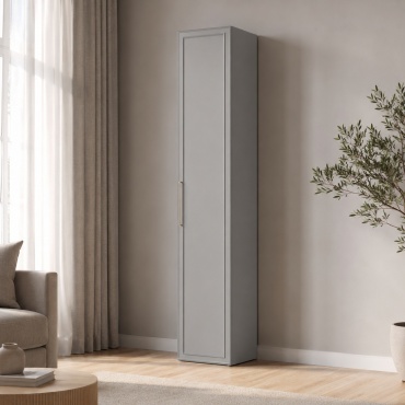 Шкаф-пенал Шатура Montreal, 44.4x232.6х40.4 см, серый, светло серый