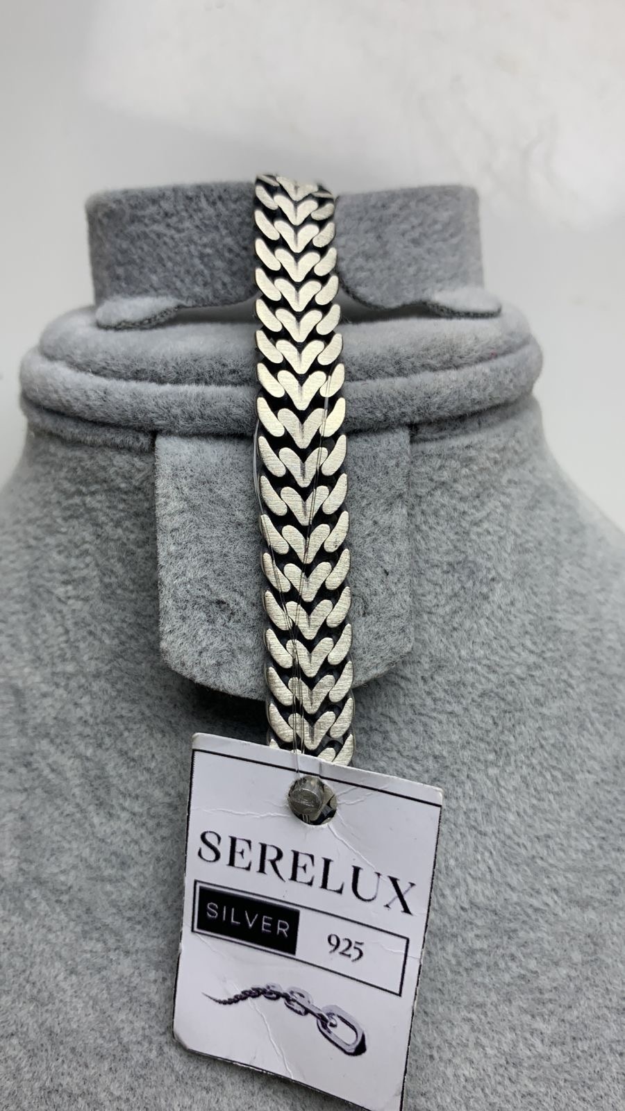 Serelux SL длина 21 см, вес 34 г серебро, плетение фантазийное