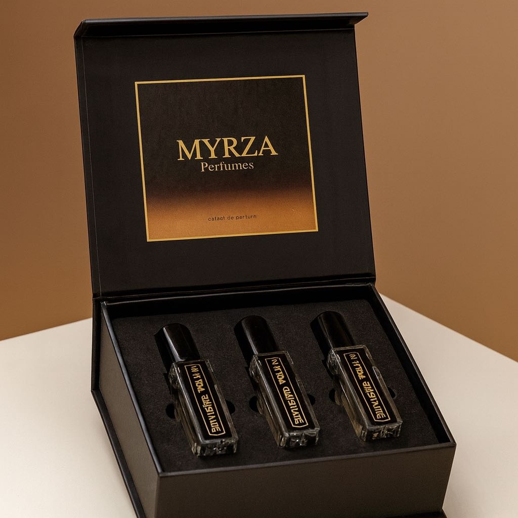 Myrza perfumes L’Immensite,Aventus,Tygar экстракт духов Extrait de Parfum 3 шт по 9 мл, для мужчин