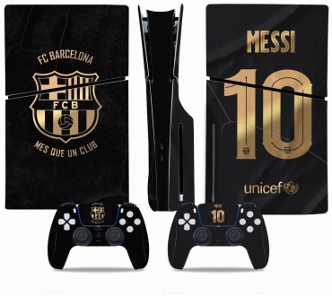 Наклейка Messi FC Barcelona ps5 slim черный