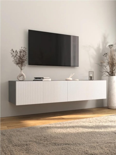 ТВ-тумба напольная LUCCI F301331D7C5EBA07, 150x30x30 см, белый, серый