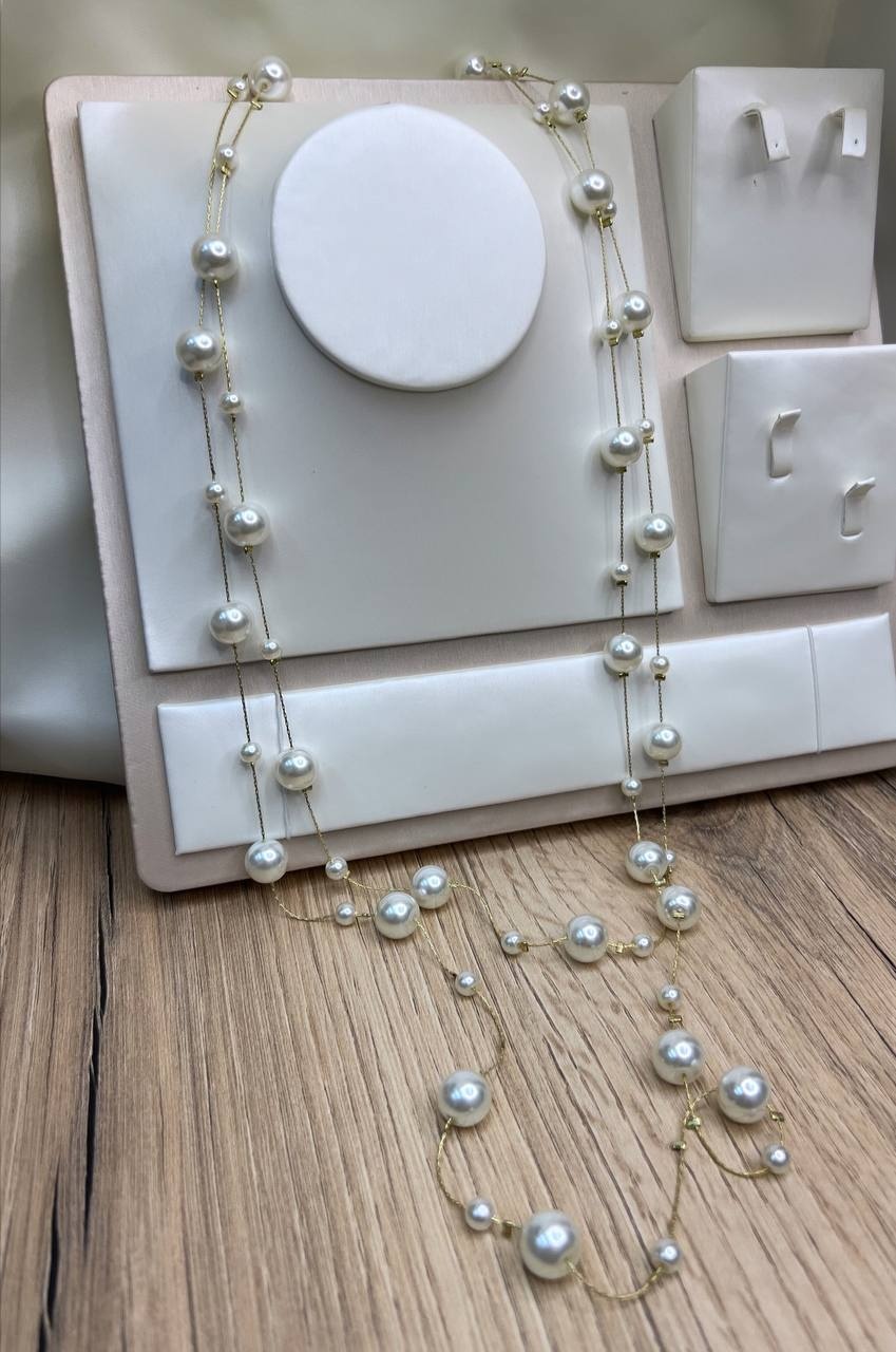 Stainless Steel длина 75 см бижутерный сплав, жемчуг