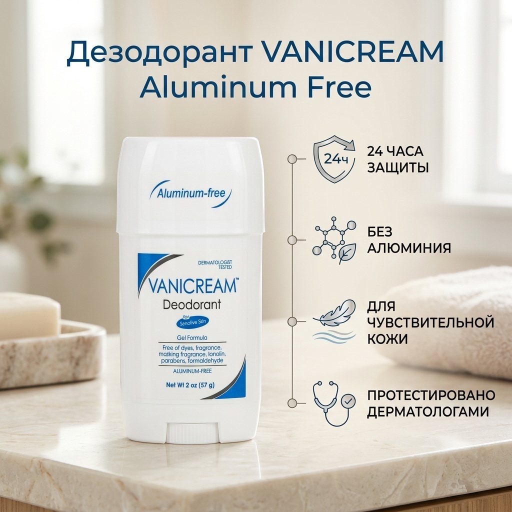 VANICREAM Aluminum Free дезодорант для женщин 57 г