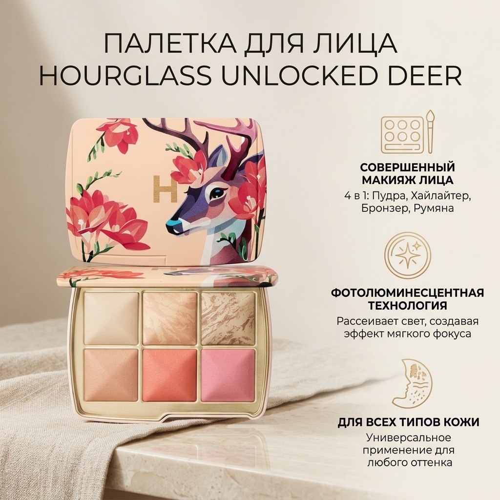 HOURGLASS AMBIENT LIGHTING EDIT - UNLOCKED DEER набор декоративной косметики для женщин