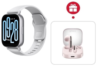 Xiaomi Redmi Watch 5 Active. 51 мм серебристый-серый + подарок