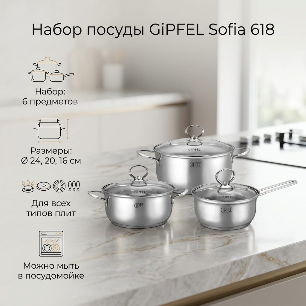 Смешанный набор GiPFEL 6 в 1