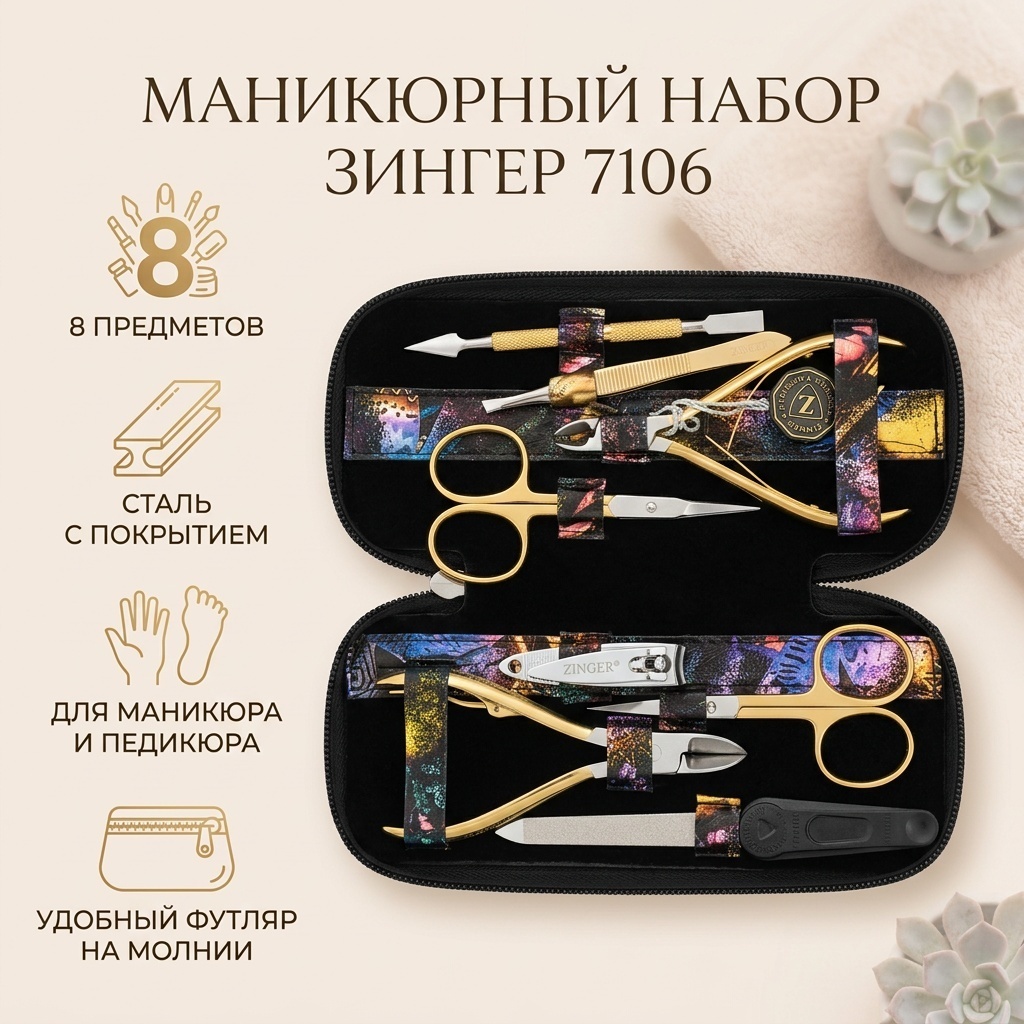 Набор маникюрных инструментов 8 шт