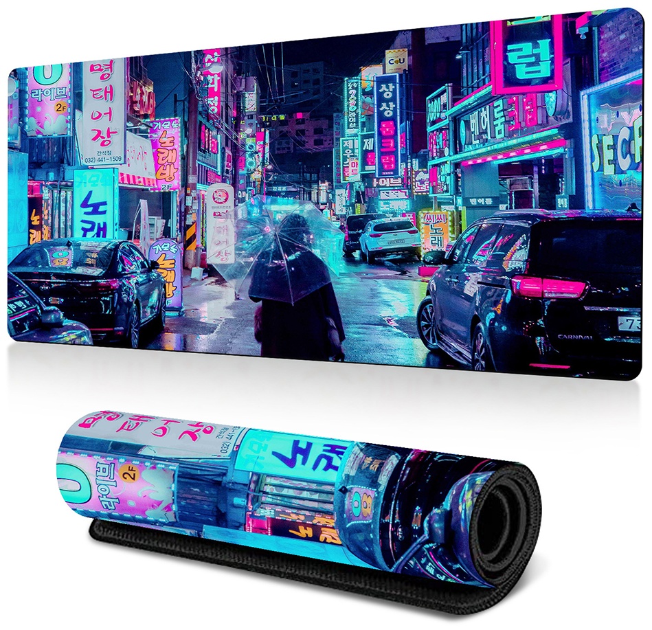 Коврик для мыши Two Hands Up New Japan City 900x400x3 мм мультиколор