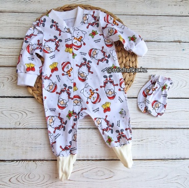 Слип Baby белый, красный