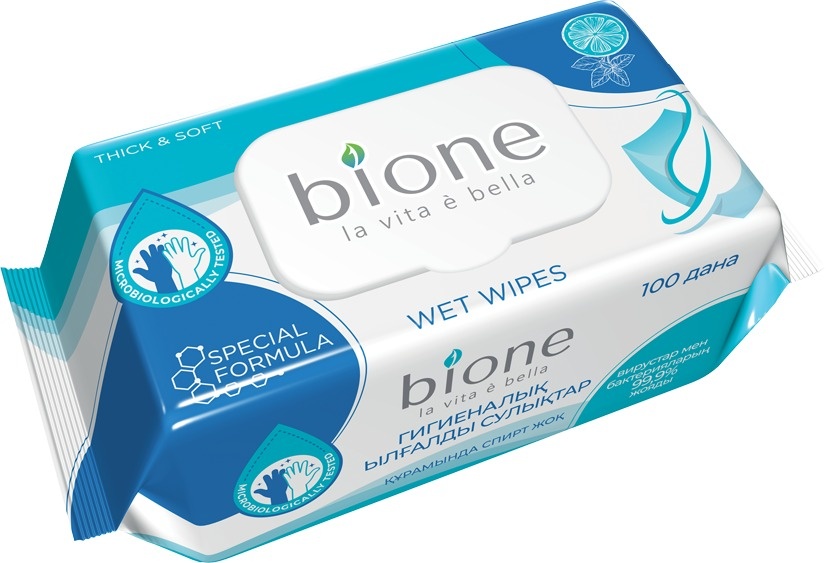 Влажные салфетки Bione BIONE 100 шт