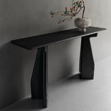 Консоль Interio.Lu sculptura, 80х35x75 см, черный