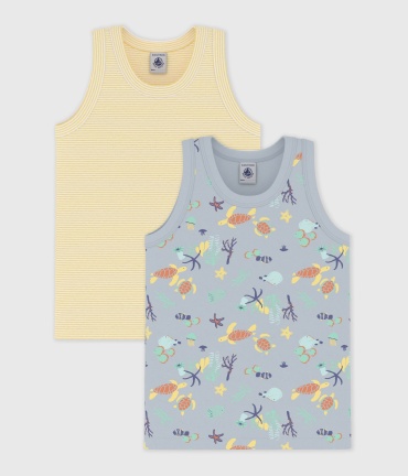 Майка Petit Bateau синий, желтый