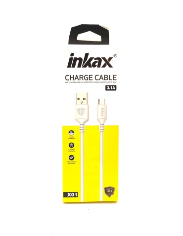 Кабель Inkax micro-USB 3.0 (F), 1 м, белый