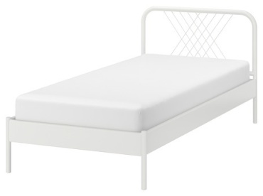 Кровать IKEA NESTTUN односпальная, 90x200 см (без матраса, без подъёмного механизма) белый