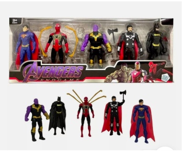 Фигурка Avengers Человек паук, Танос, Бэтмен, Капитан Америка, Тор 12 см 5 шт
