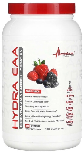 Аминокислотный комплекс Metabolic Nutrition Hydra EAA, фруктовый пунш, 1000 г (35,2 унции) фруктовый