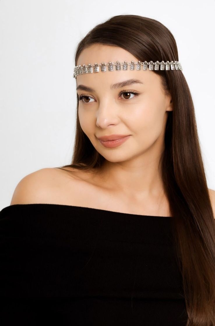 Тика на голову TOMIRIS COLLECTION бижутерный сплав, нержавеющая сталь, без вставок