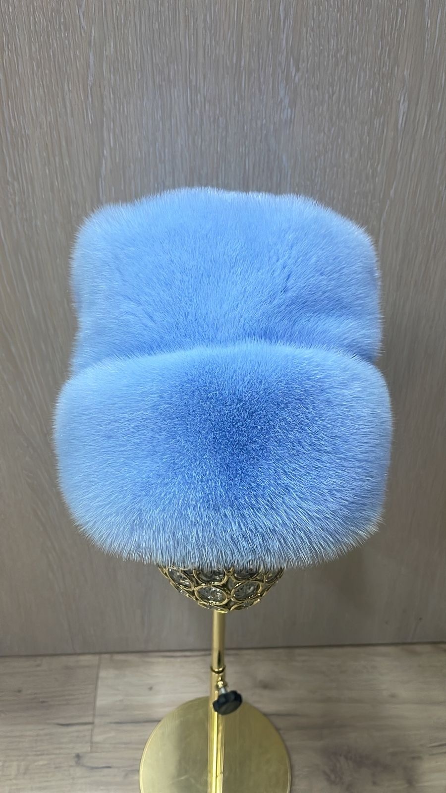 Шапка SemiFur размер 55, 56, 57, 58, голубой