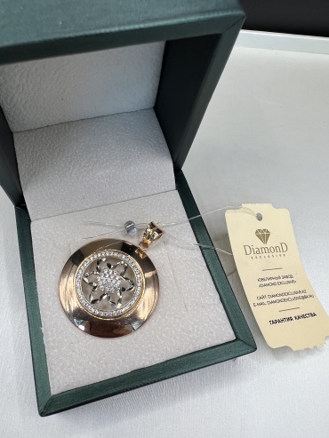 Подвеска Diamond Exclusive 111897190923 вес 3.5 г золото, фианит