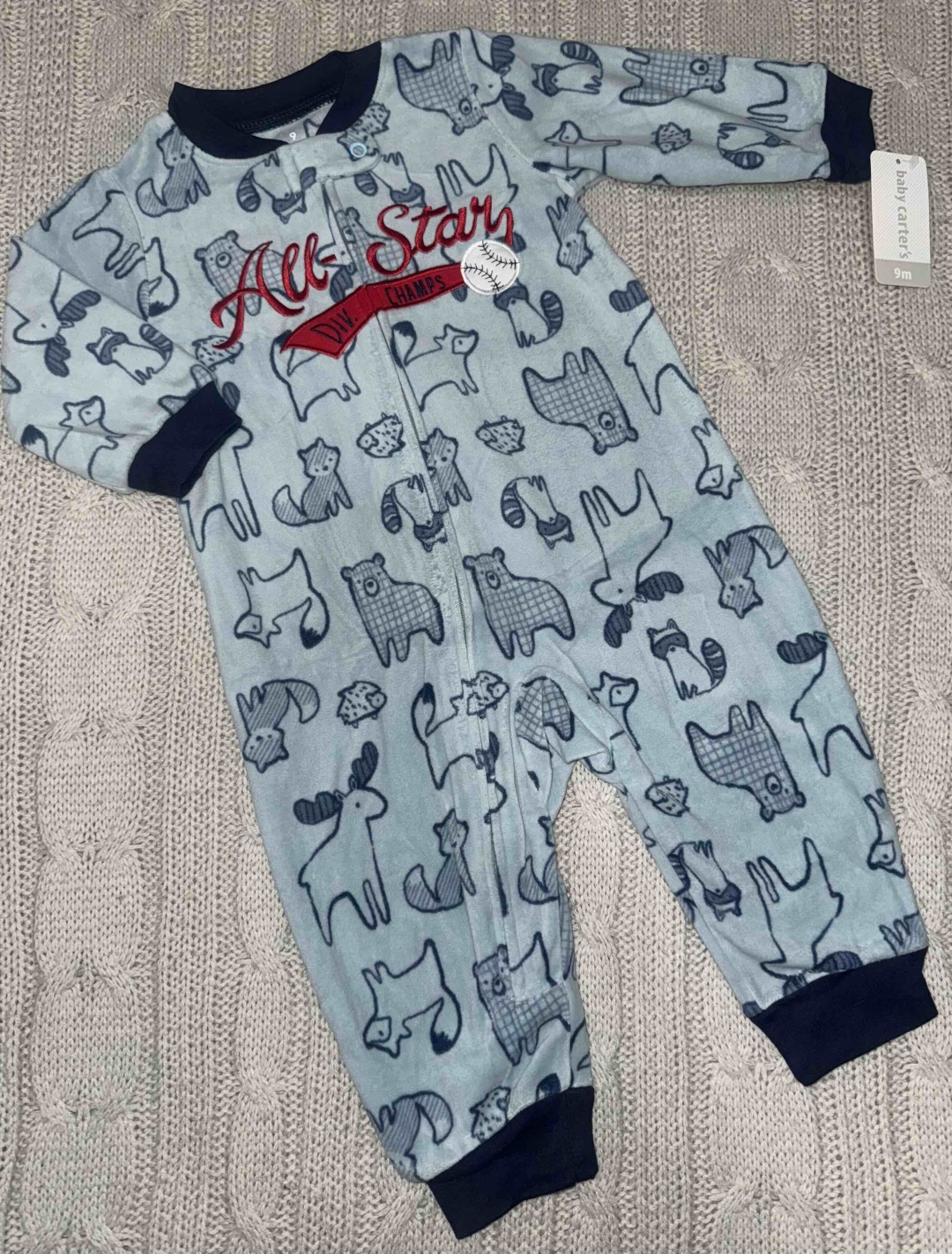 Комбинезон carters love синий, серый